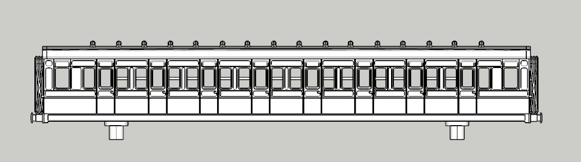 (image for) LSWR Panelled 8 cmpt Corridor Third - d22
